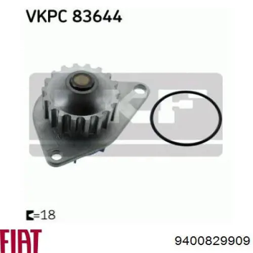 Rolo de reguladora de tensão da correia do mecanismo de distribuição de gás 9400829909 Fiat/Alfa/Lancia