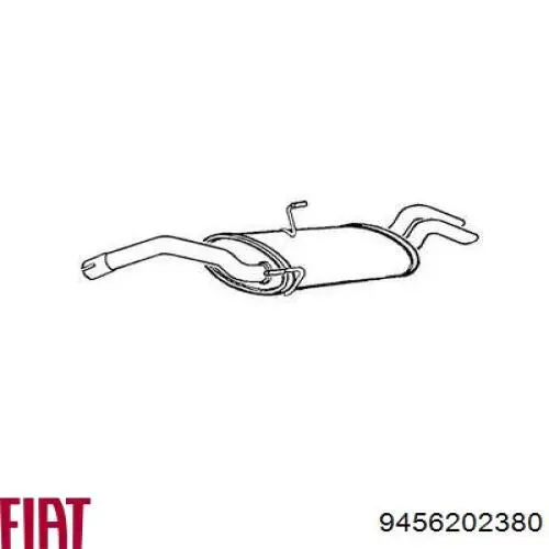 Compre 9456202380 Fiat/Alfa/Lancia Silenciador, parte traseira
