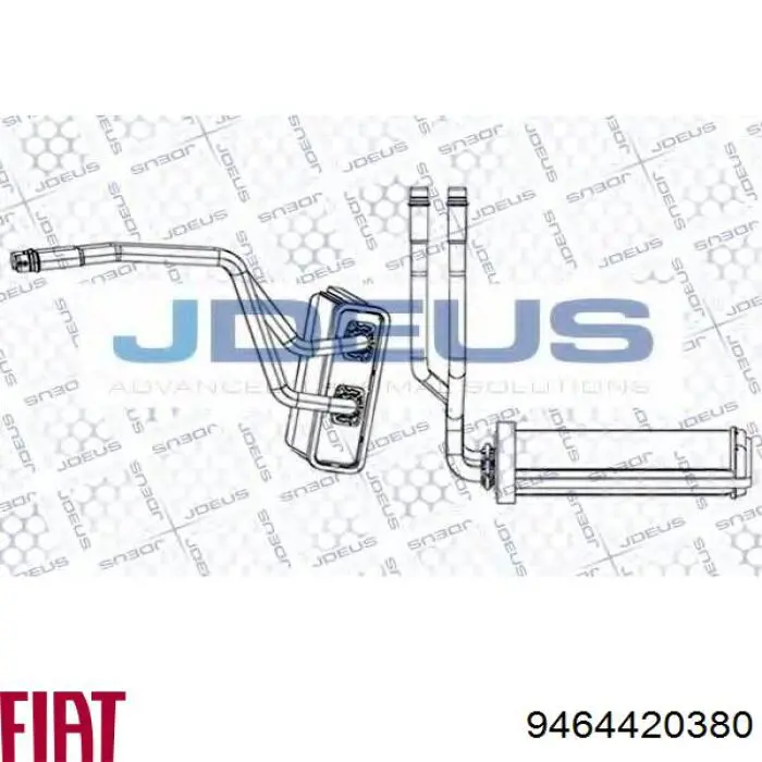 Radiador de forno (de aquecedor) Fiat/Alfa/Lancia 9464420380 preço, a partir de 61,40 USD