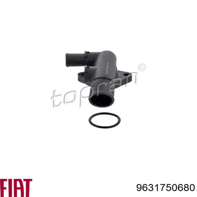 Flange do sistema de esfriamento (união em T) 9631750680 Fiat/Alfa/Lancia