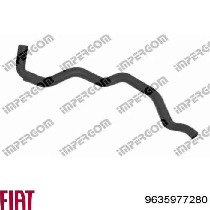 Tubo (mangueira) do radiador de óleo, de pressão alta 9635977280 Fiat/Alfa/Lancia