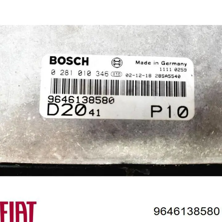 0281010346 Peugeot/Citroen Módulo de direção (Centralina eletrônica) de motor