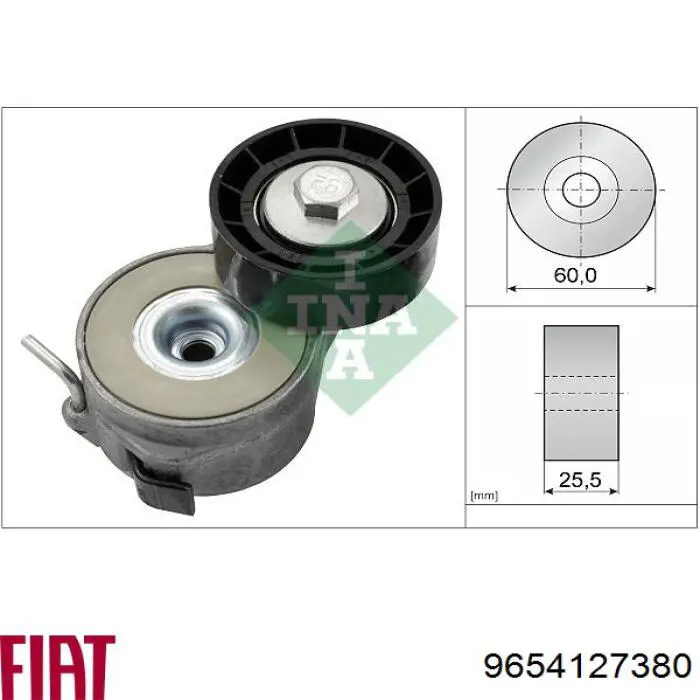 Reguladora de tensão da correia de transmissão Fiat/Alfa/Lancia 9654127380