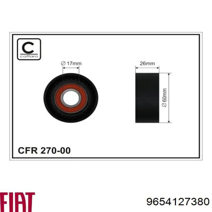 Compre 9654127380 Fiat/Alfa/Lancia Reguladora de tensão da correia de transmissão