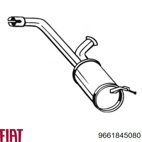 Compre 173055 Peugeot/Citroen Silenciador, parte traseira