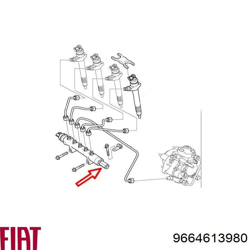 9664613980 Fiat/Alfa/Lancia Regulador de pressão de combustível na régua de injectores