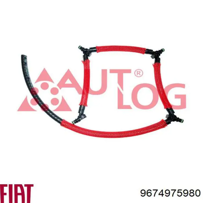 Tubo de combustível, inverso desde os injetores Fiat/Alfa/Lancia 9674975980