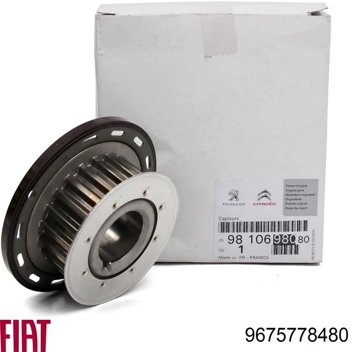 Compre 9675778480 Peugeot/Citroen Engrenagem de cadeia da roda dentada de acionamento de cambota de motor