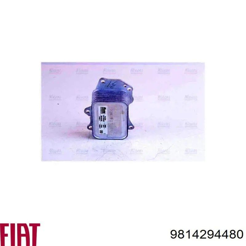 9814294480 Peugeot/Citroen Radiador de óleo (frigorífico), debaixo de filtro