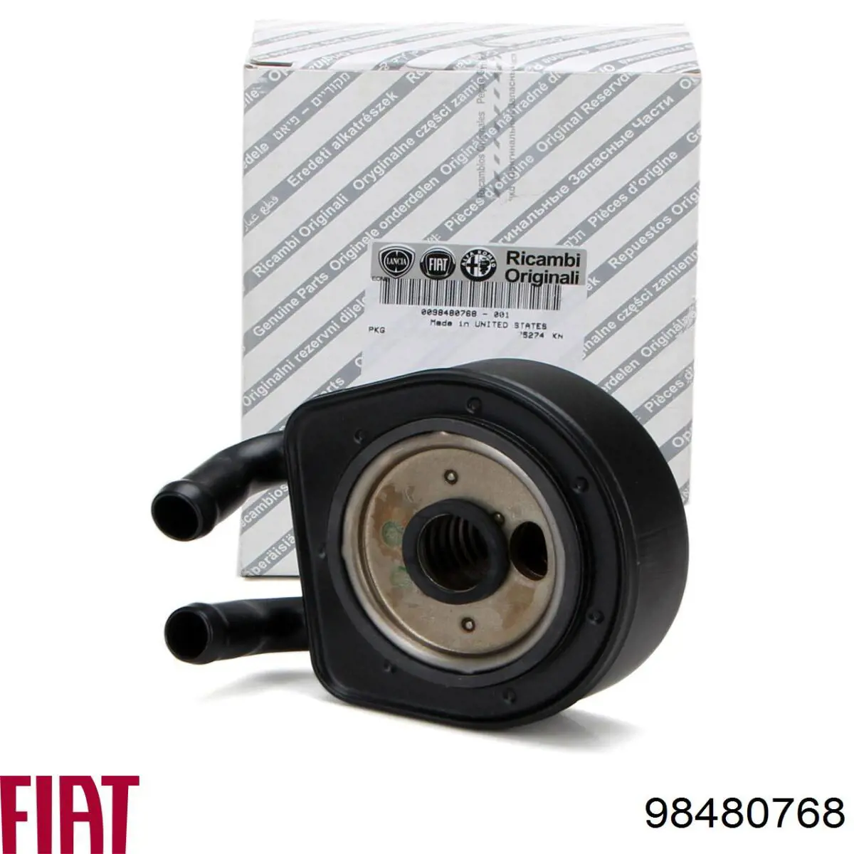 98480768 Fiat/Alfa/Lancia Radiador de óleo (frigorífico), debaixo de filtro