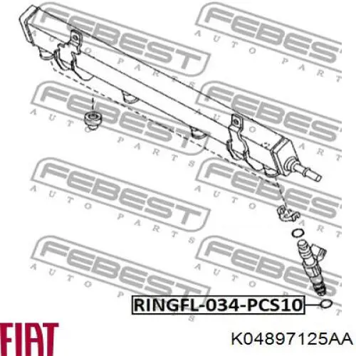Compre 4504348 Chrysler Anel (arruela) do injetor de ajuste