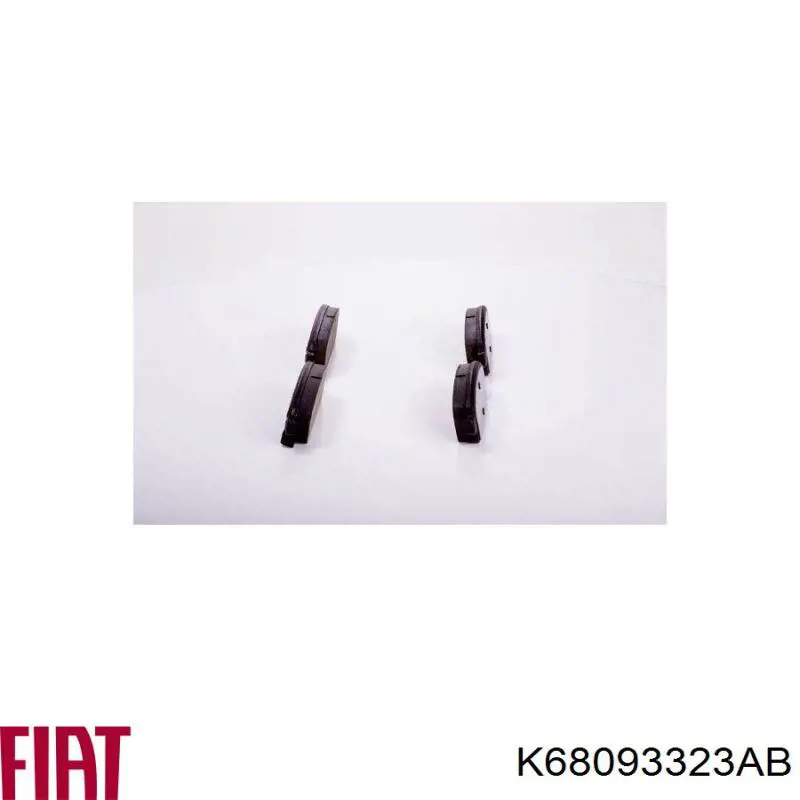 Sapatas do freio dianteiras de disco K68093323AB Fiat/Alfa/Lancia