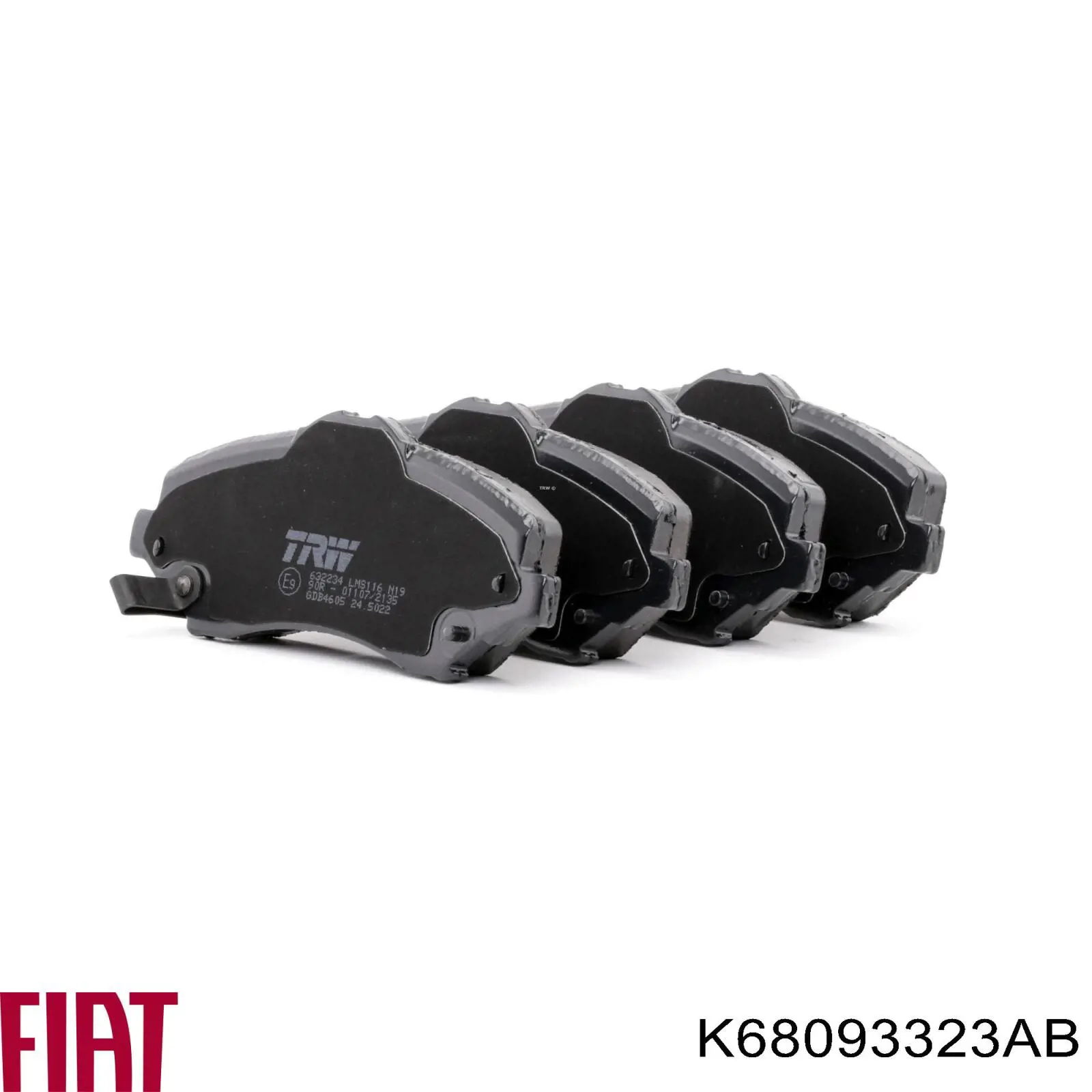 Compre K68093323AB Fiat/Alfa/Lancia Sapatas do freio dianteiras de disco