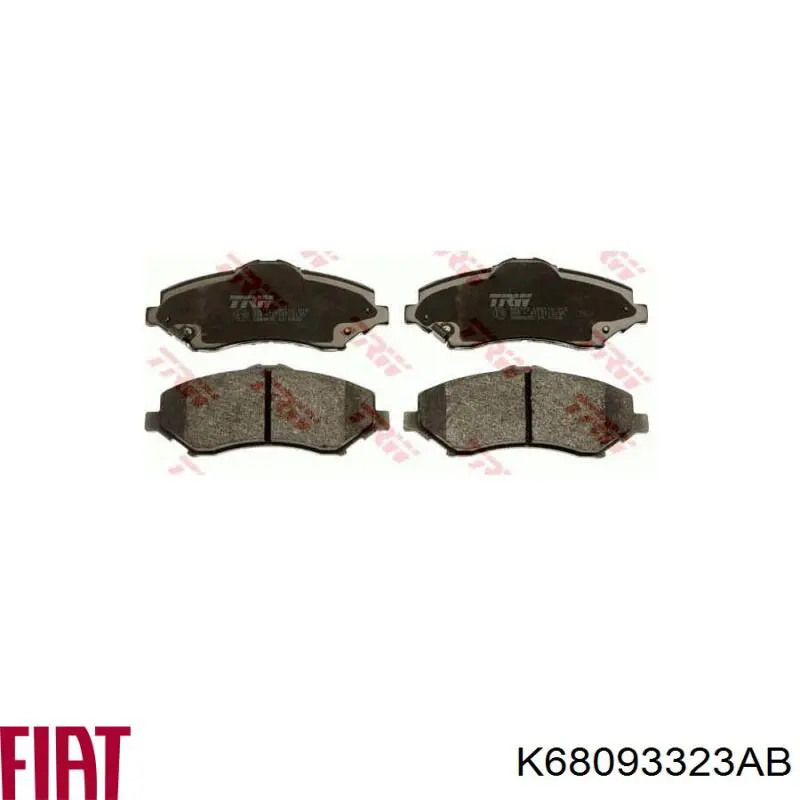 Sapatas do freio dianteiras de disco Fiat/Alfa/Lancia K68093323AB preço, a partir de 18,65 USD