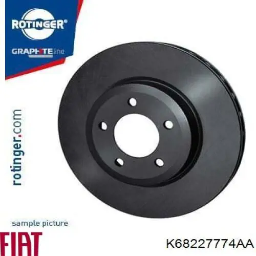 Compre K68227774AA Fiat/Alfa/Lancia Disco do freio dianteiro