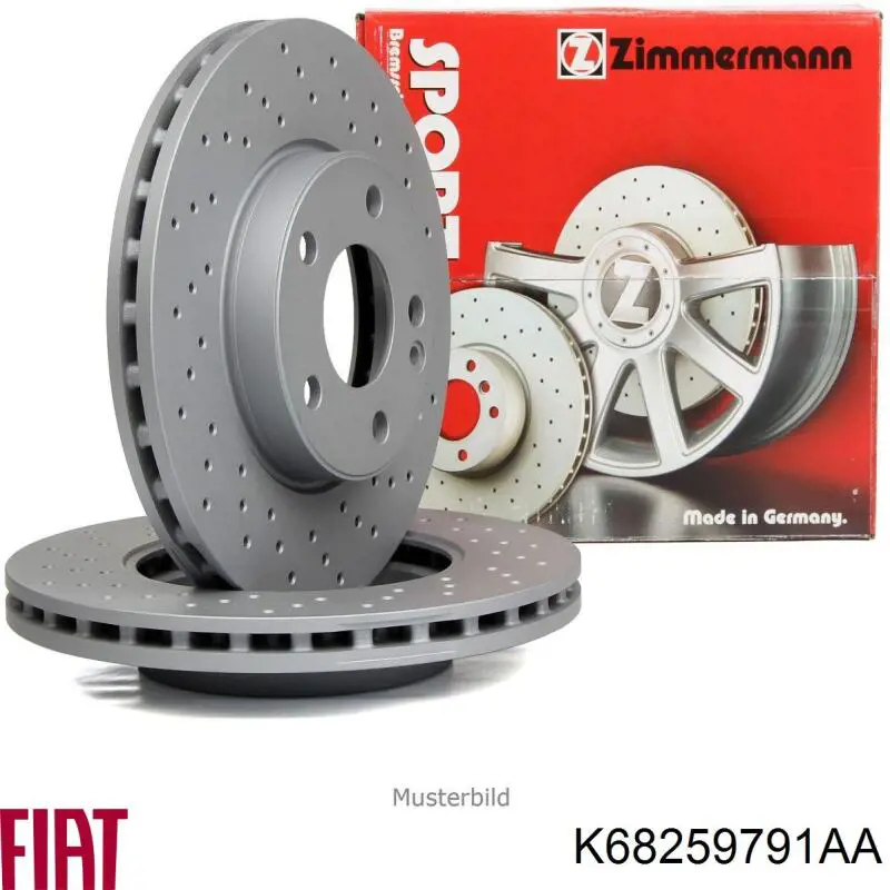 Compre K68259791AA Fiat/Alfa/Lancia Disco do freio dianteiro