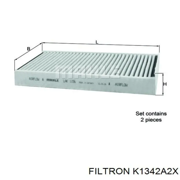 Filtro de salão Filtron K1342A2X preço, a partir de 15,51 USD