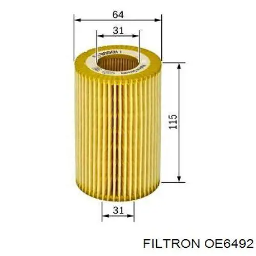 Compre OE6492 Filtron Filtro de óleo