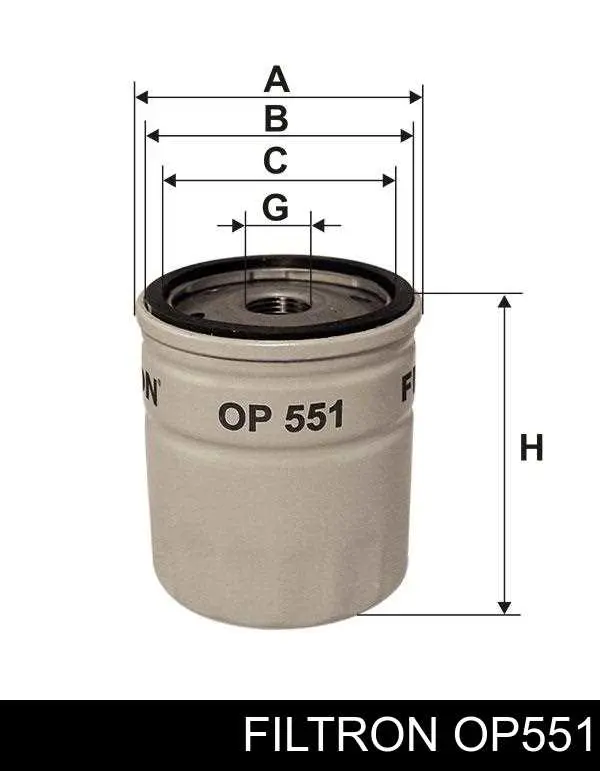 Compre OP551 Filtron Filtro de óleo