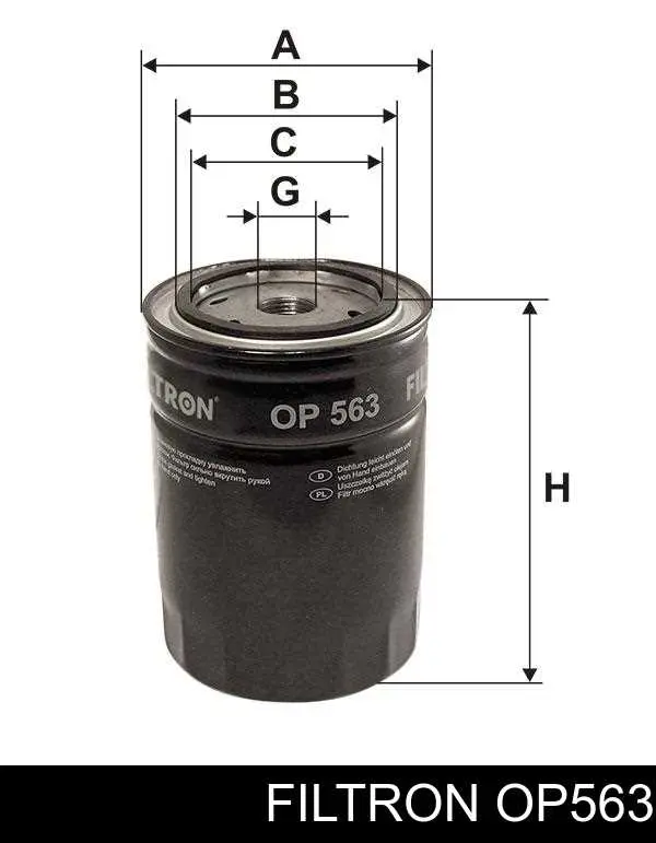 Compre OP563 Filtron Filtro de óleo