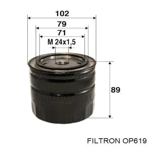 Compre OP619 Filtron Filtro de óleo