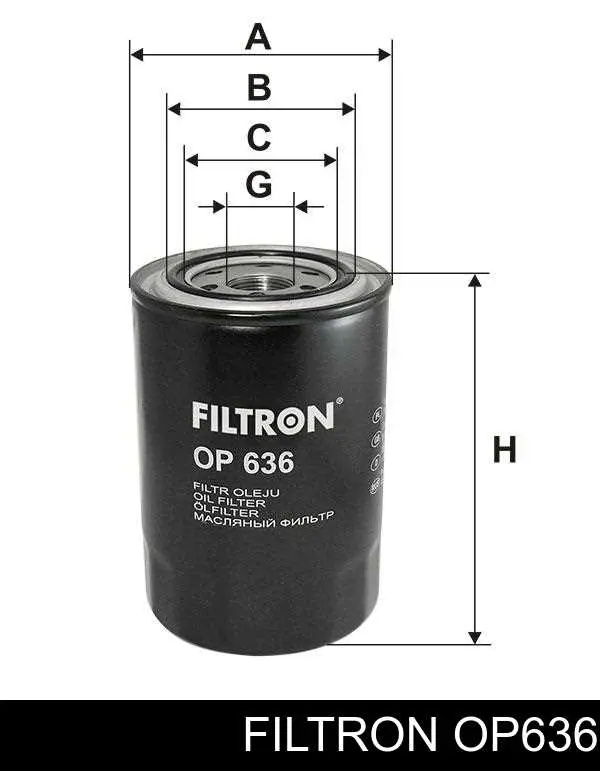 Compre OP636 Filtron Filtro de óleo