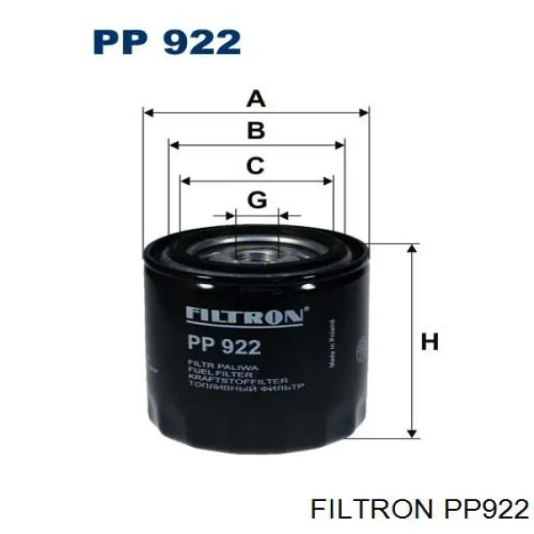 Filtro de combustível Filtron PP922 preço, a partir de 8,67 USD