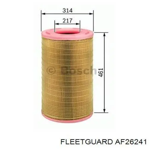 Filtro de ar Fleetguard AF26241 preço, a partir de 72,57 USD