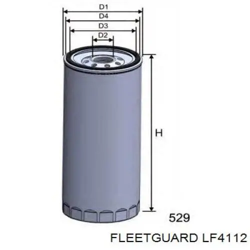 Filtro de óleo Fleetguard LF4112 preço, a partir de 22,33 USD
