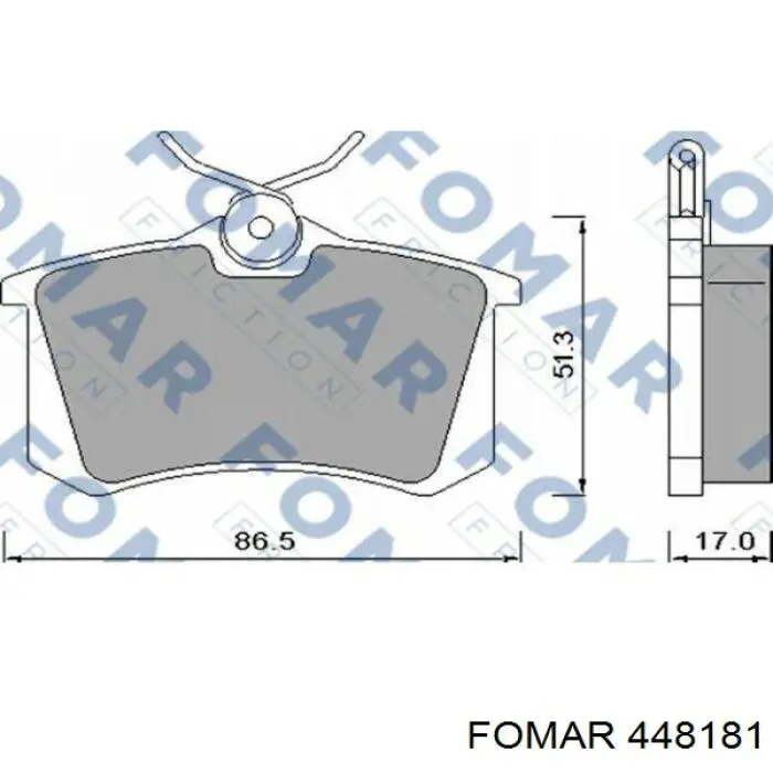 448181 Fomar Roulunds Sapatas do freio traseiras de disco