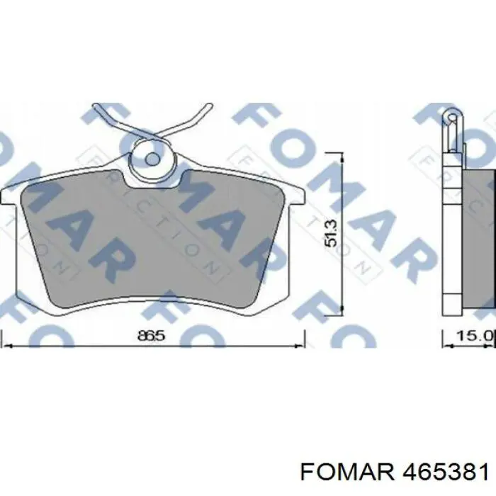 Compre 465381 Fomar Roulunds Sapatas do freio traseiras de disco