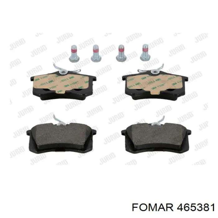 465381 Fomar Roulunds Sapatas do freio traseiras de disco