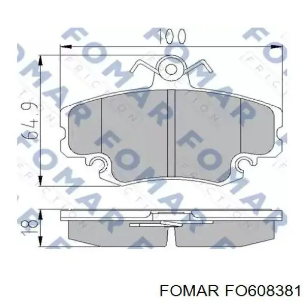 Sapatas do freio dianteiras de disco Fomar Roulunds 608381 preço, a partir de 22,16 USD