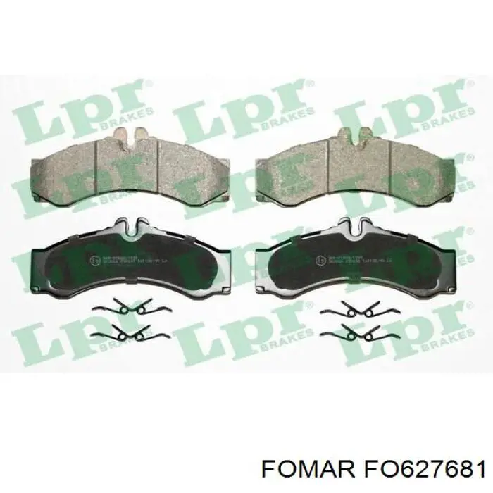 FO627681 Fomar Roulunds Sapatas do freio dianteiras de disco