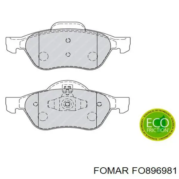 Sapatas do freio dianteiras de disco Fomar Roulunds FO896981 preço, a partir de 29,17 USD