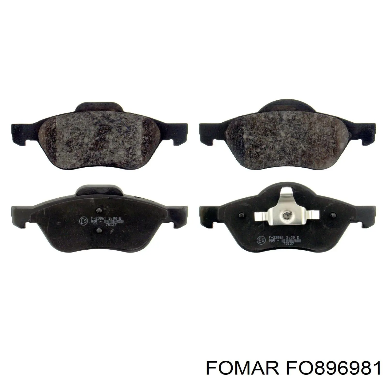 FO896981 Fomar Roulunds Sapatas do freio dianteiras de disco