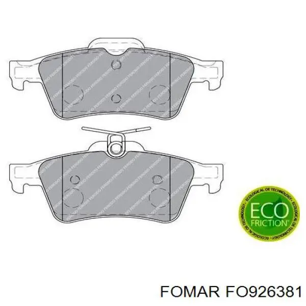 Compre FO926381 Fomar Roulunds Sapatas do freio traseiras de disco