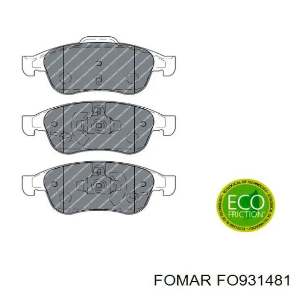 Compre FO931481 Fomar Roulunds Sapatas do freio dianteiras de disco