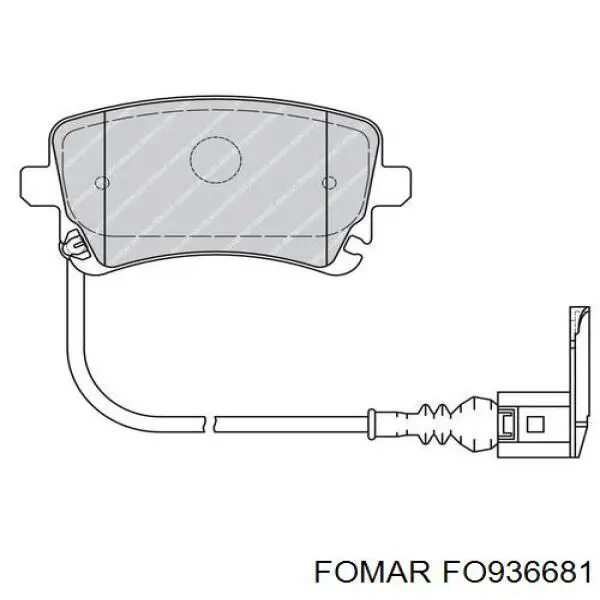 Compre FO936681 Fomar Roulunds Sapatas do freio traseiras de disco