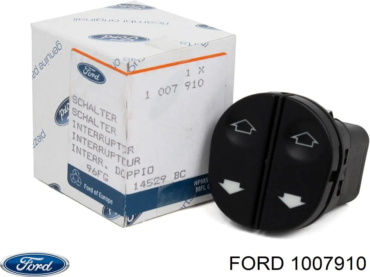 1007910 Ford Unidade de botões dianteira esquerda de controlo de elevador de vidro