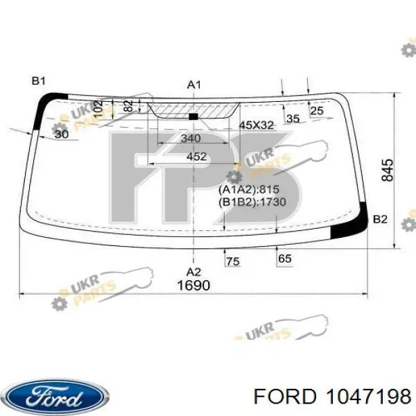 Pára-brisas Ford 1047198 preço, a partir de 104,95 USD