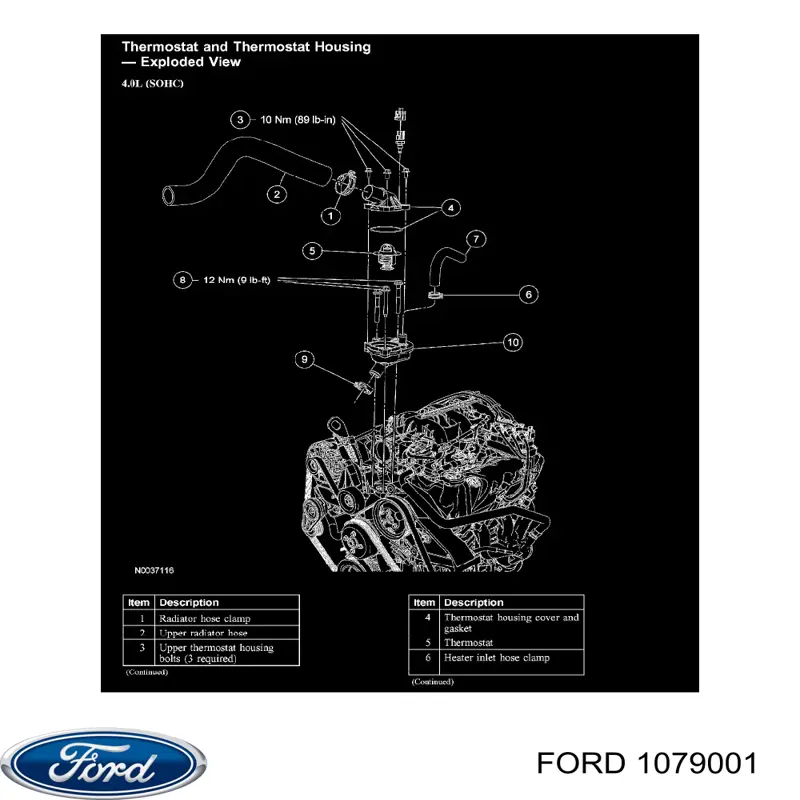 1079001 Ford Pino moente (extremidade do eixo) dianteiro esquerdo