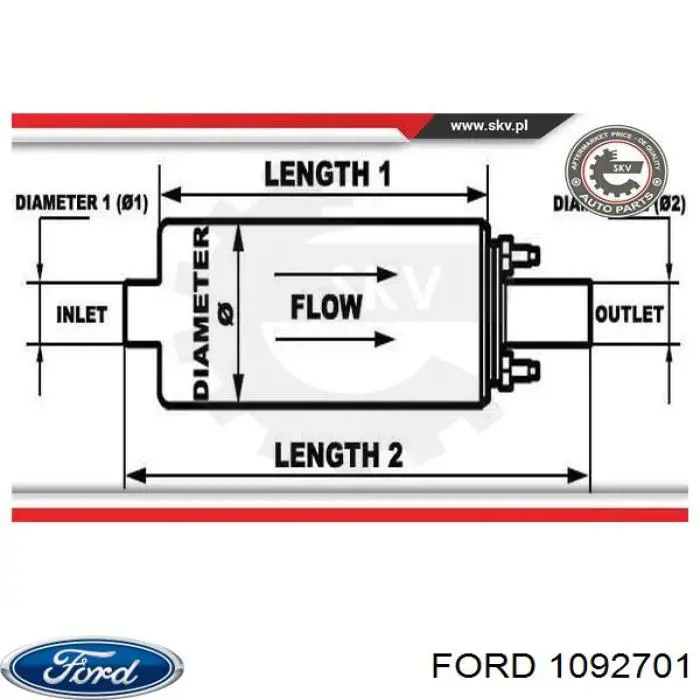 Módulo de bomba de combustível com sensor do nível de combustível 1092701 Ford