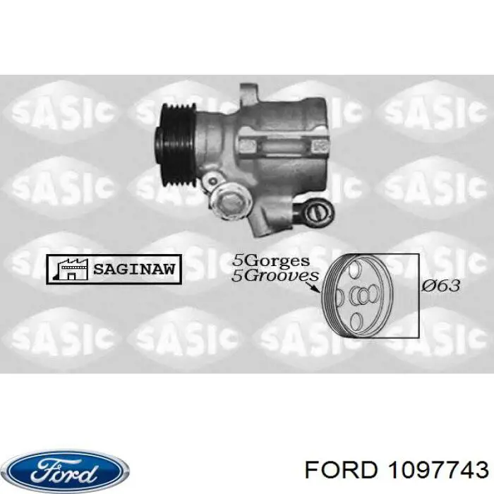 1097743 Ford Bomba da Direção hidrâulica assistida