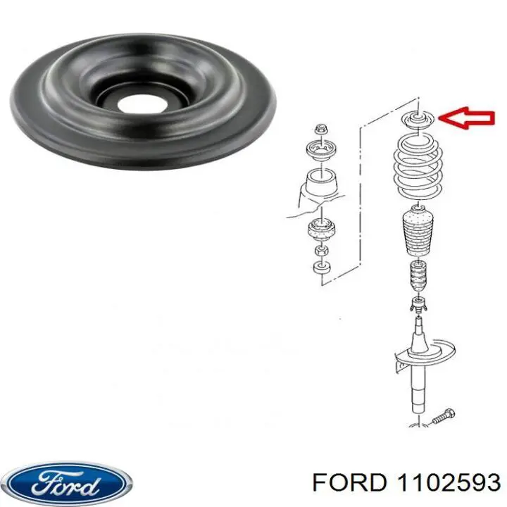 Compre 7201716 Ford Copo de suporte superior de mola dianteira