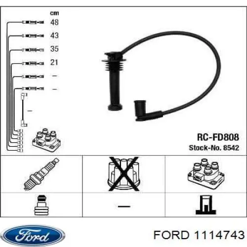 Fios de alta voltagem, kit Ford 988F12283AB preço, a partir de 85,91 USD