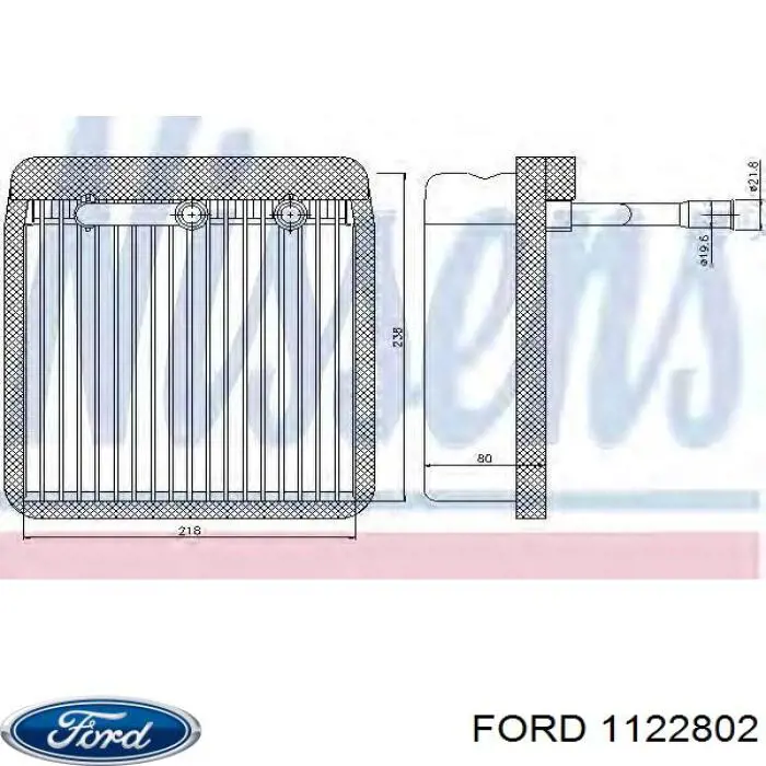 Compre 1122802 Ford Vaporizador de aparelho de ar condicionado
