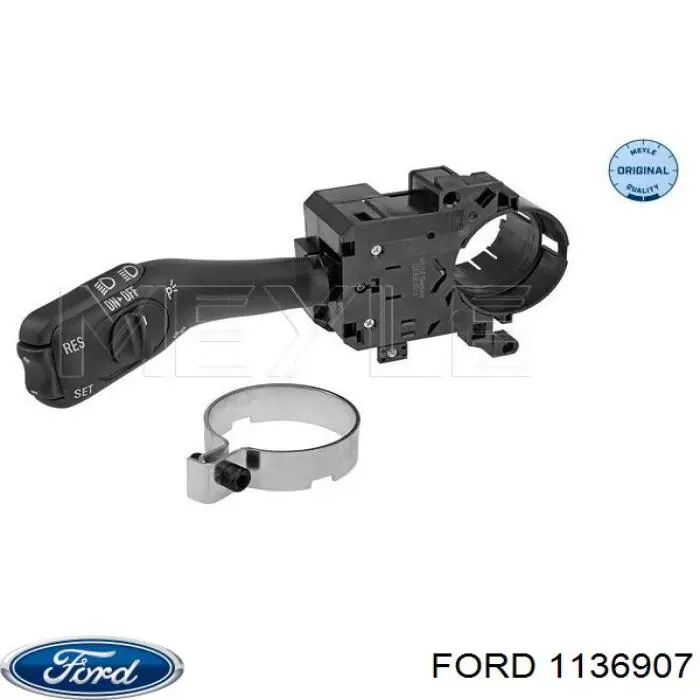 1136907 Ford Comutador esquerdo instalado na coluna da direção