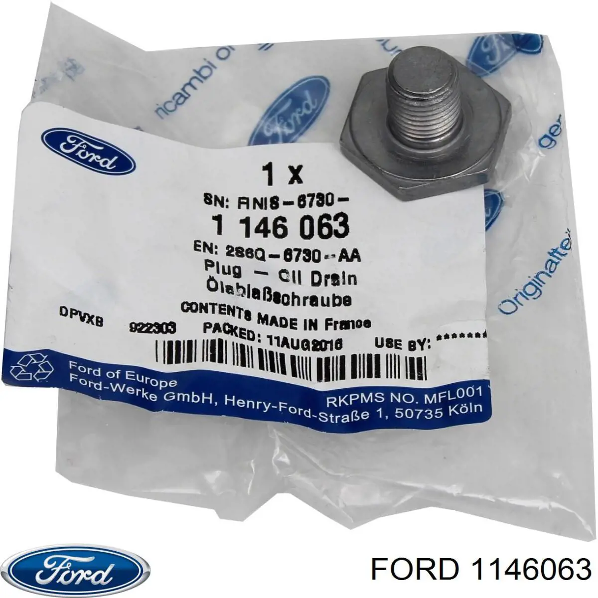 1146063 Ford Tampão de panela de motor