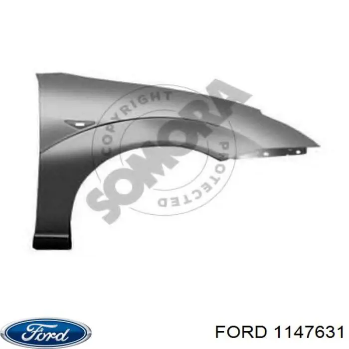 Pára-lama dianteiro direito Ford 1147631 preço, a partir de 81,22 USD